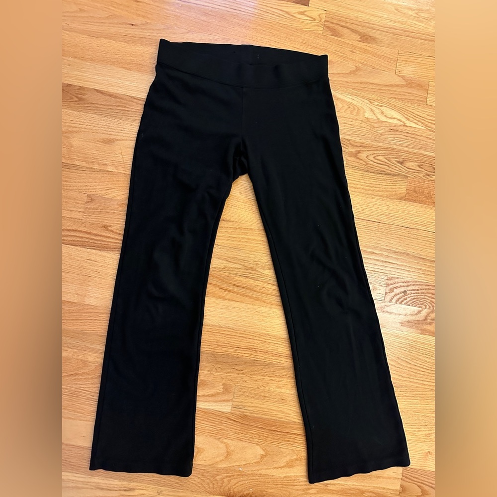 Y2K Black Flared Leggings Small Low Rise